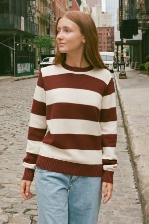 Brianna Cotton Thick Stripe Sweater